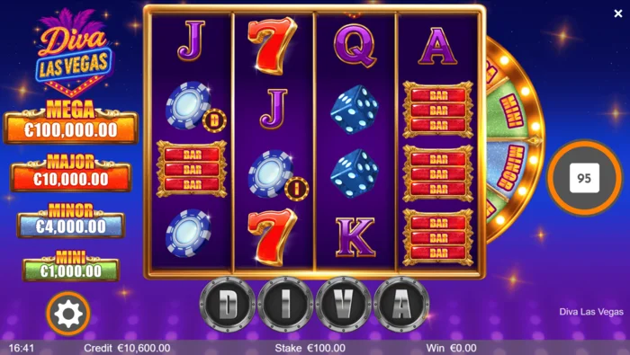 Diva Las Vegas – peamine ekraan 4x4 rullikutega