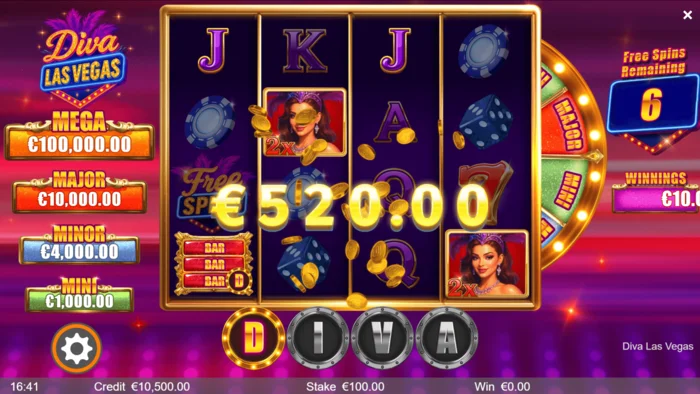 Diva Las Vegas – võidukombinatsioon Wild-sümbolitega